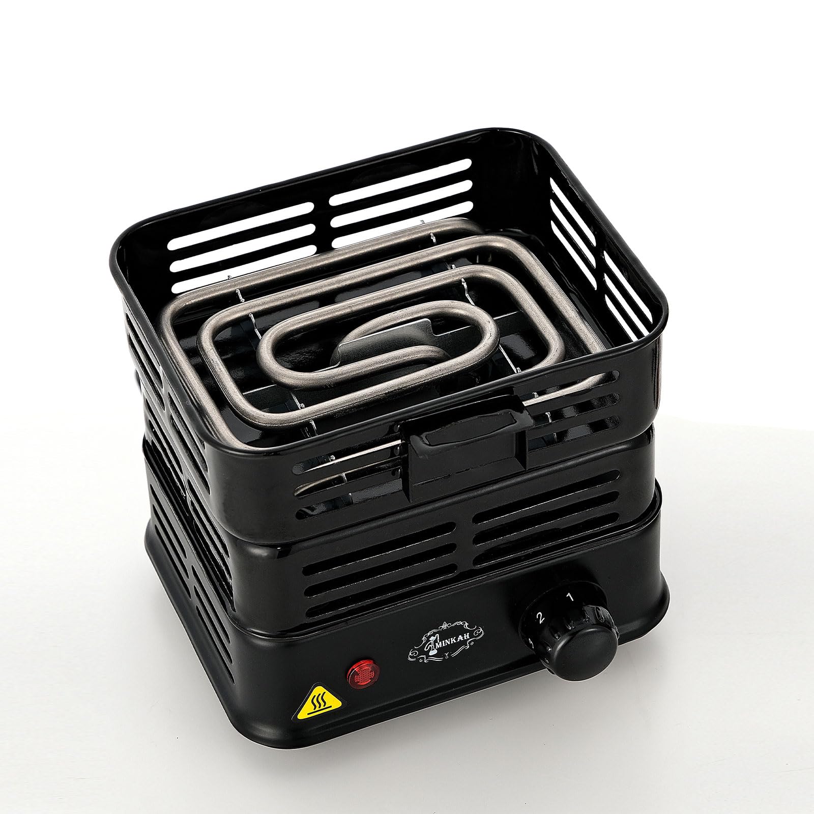 MINKAH Kohlebrenner Mehrzweck Kohlebrenner Holzkohle Starter heißer Teller Elektroherd Kokosnuss Starter 1000W Hochleistungswürfel Spulenbrenner Feuerwehrstarter schneller Erwärmung (Schwarz)