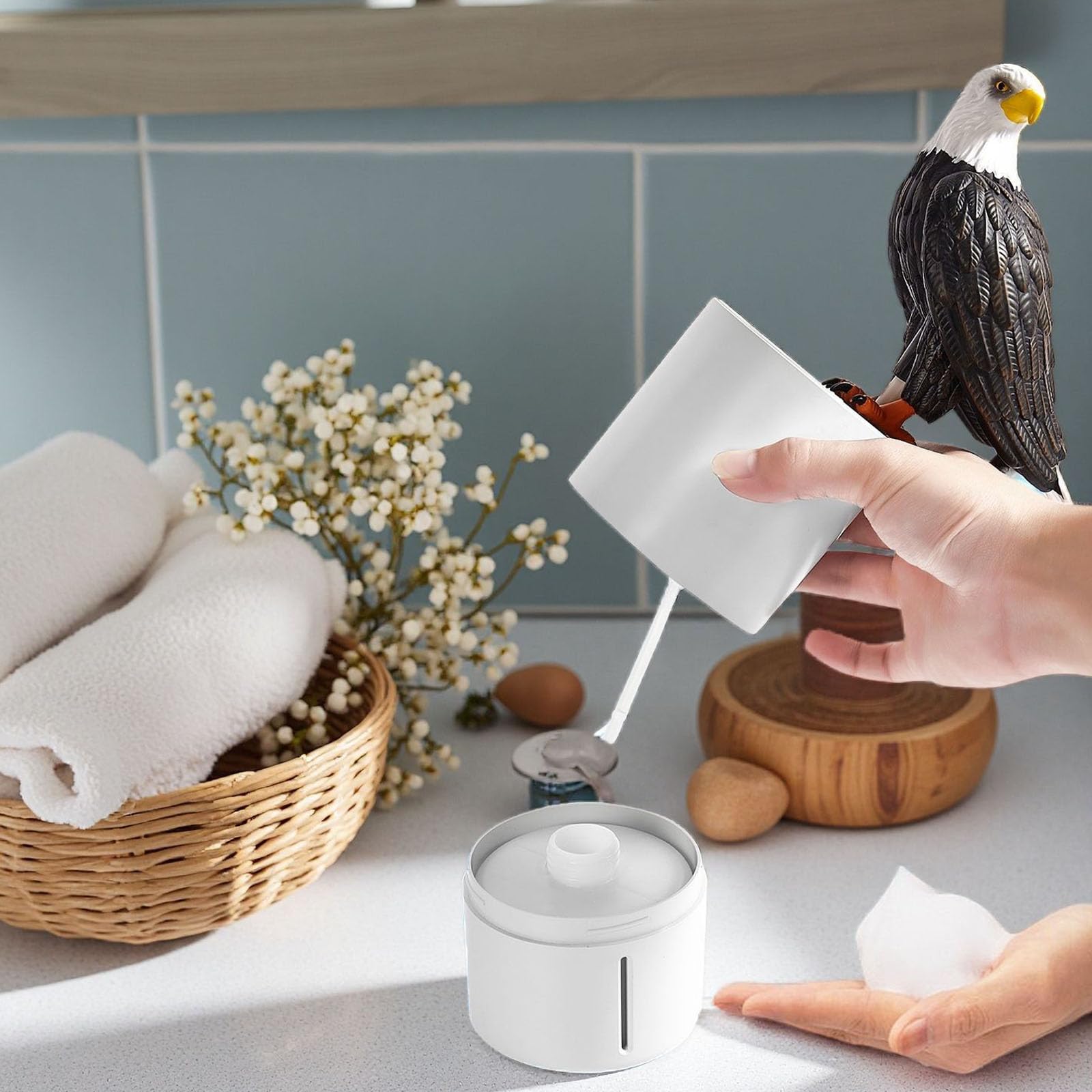 Elegante Dispenser Sapone in Schiuma con Serbatoi spaziosi, per la Famiglia, Bagno, l ' Ufficio Dispenser Automatico Sapone in Schiuma