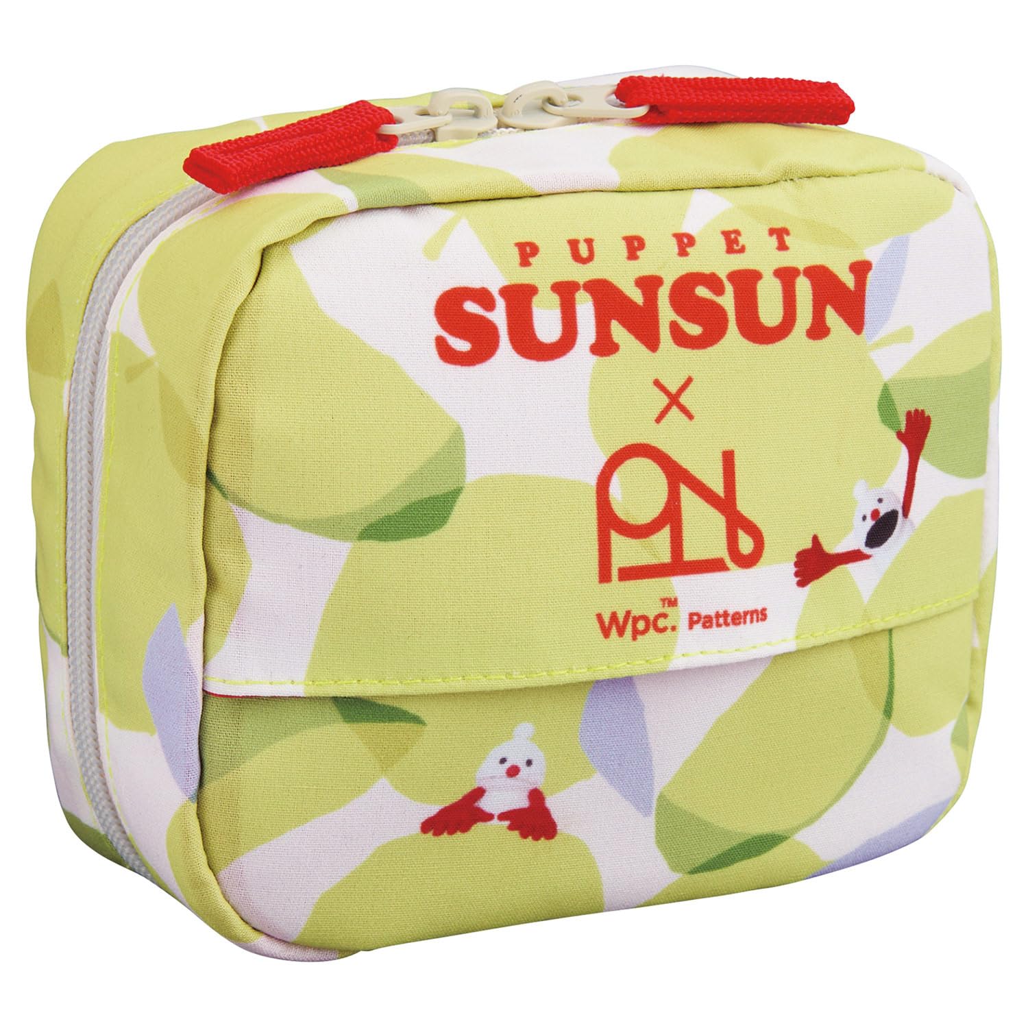 パペットスンスン × Wpc. Patterns はっ水スクエアポーチ オメナグリーン(ノンノン) はっ水 W140-PS006-204