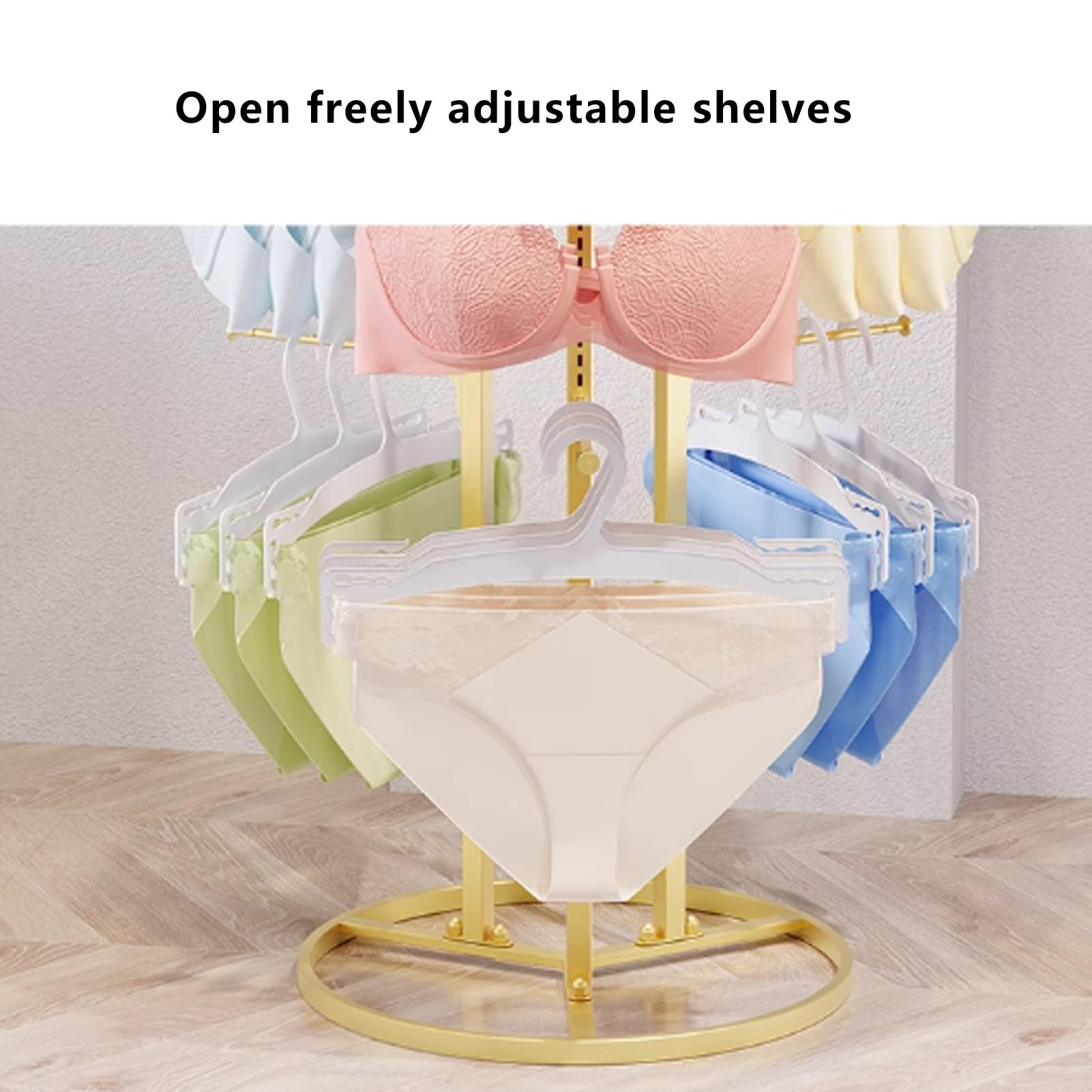 Amazon｜ブラショーツディスプレイ収納ラック、ランジェリー