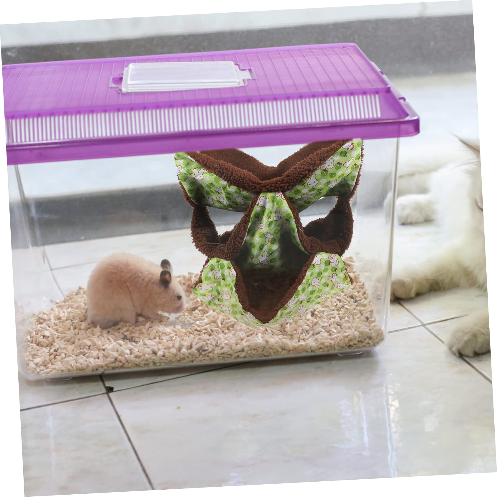 Housoutil 4stücke Kuschelhängematte Für Kleine Haustiere Warmes Versteck Weichem Material Für Hamster Chinchillas Und Für Winter Einfach Zu Befestigen Für Einen Gemütlichen