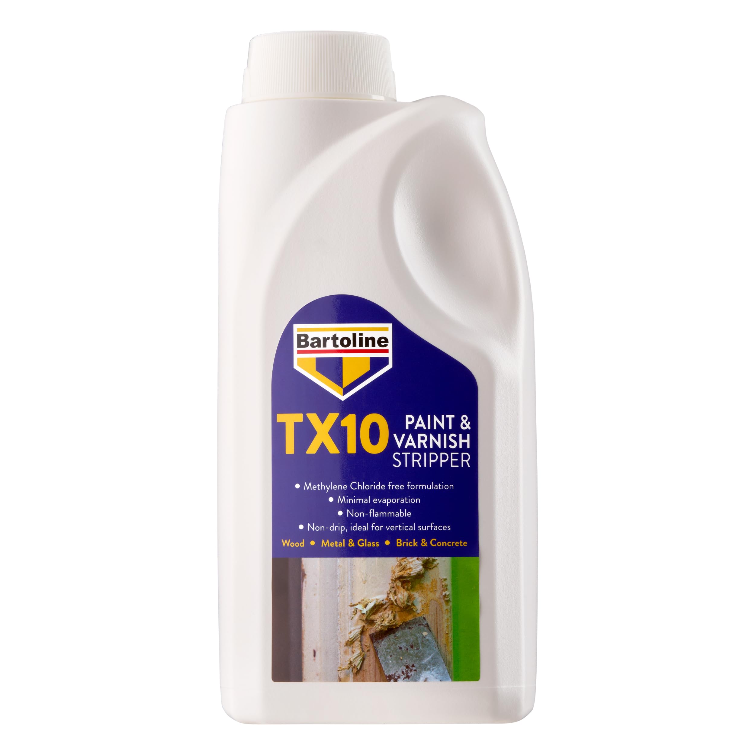 Bartoline TX10 Paint and Varnish Stripper 1L – Extra Strong, Non-Caustic Paint Remover for Wood, Metal & More