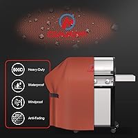Vista 23 de Comnova - Cubierta para parrilla de 55 pulgadas, cubierta de gas 600D para parrilla al aire libre, resistente e impermeable, Weber, Char-Broil