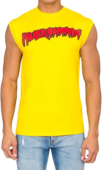 Wrestler Hogan Adult Mens T-Shirt Halloween Costume Cosplay