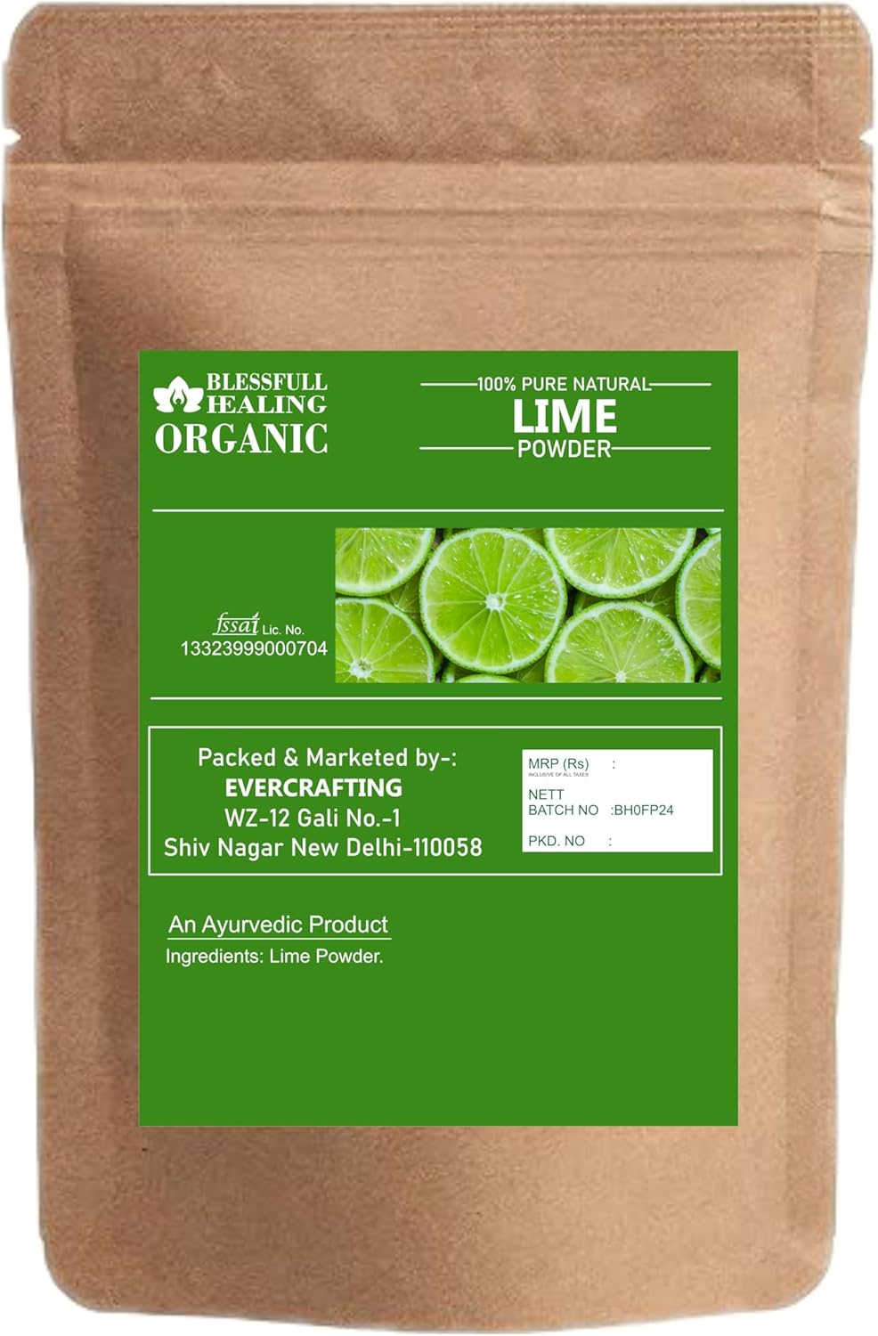 Blessfull Healing Organic Lime Powder 100% Pure Natural 300 Gram / 10.58 oz