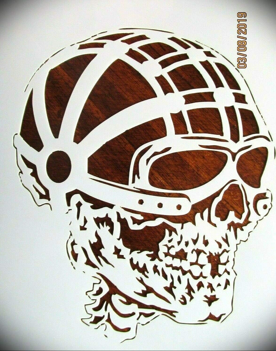 Rubstamper Skull Insane Skull Logo Stencil Template Reusable 10 mm Mylar Logo Arts and Crafts Material Scrapbooking for Airbrush Painting Drawing