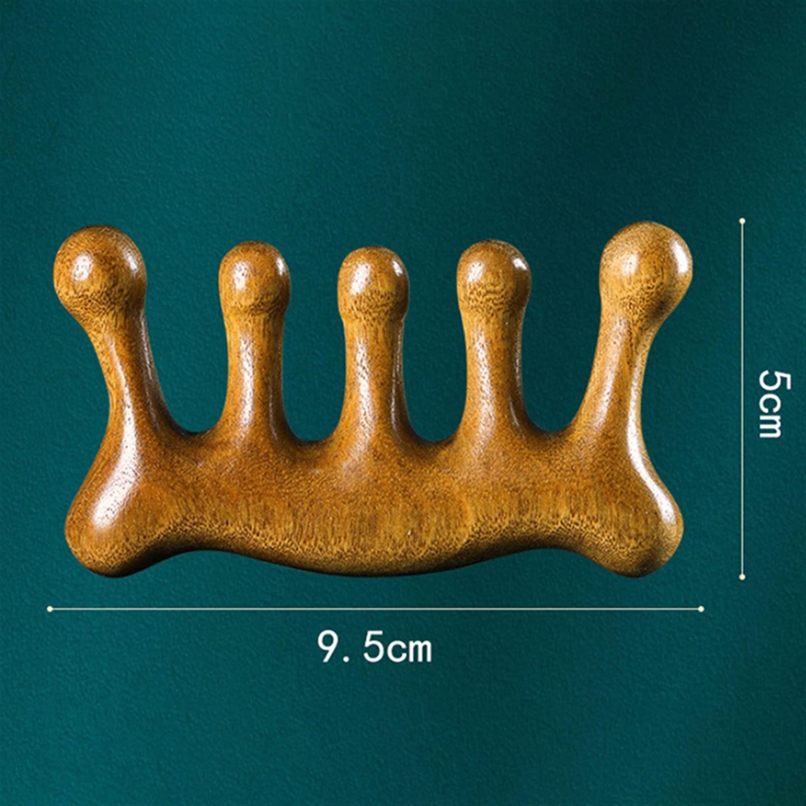 DieffematicSZ Grzebień Sandalwood Eye, Shoulder, Neck, Face, Massage, Scraping, Big Wide Teeth