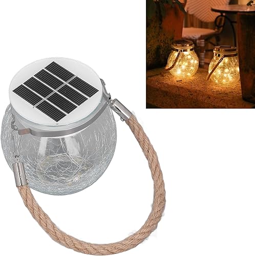 Miniatura 6 de Luces solares del globo de la suspensión decorativa de la bola de cristal caliente luz romántica larga espera IP65 durable para jardines