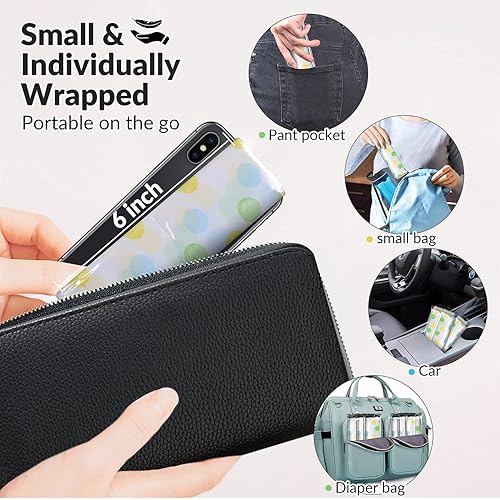 Miniatura 4 de Gimars Paquete de 40 fundas desechables para asiento de inodoro de viaje, extra grandes, envueltas individualmente, portátiles, antideslizantes,