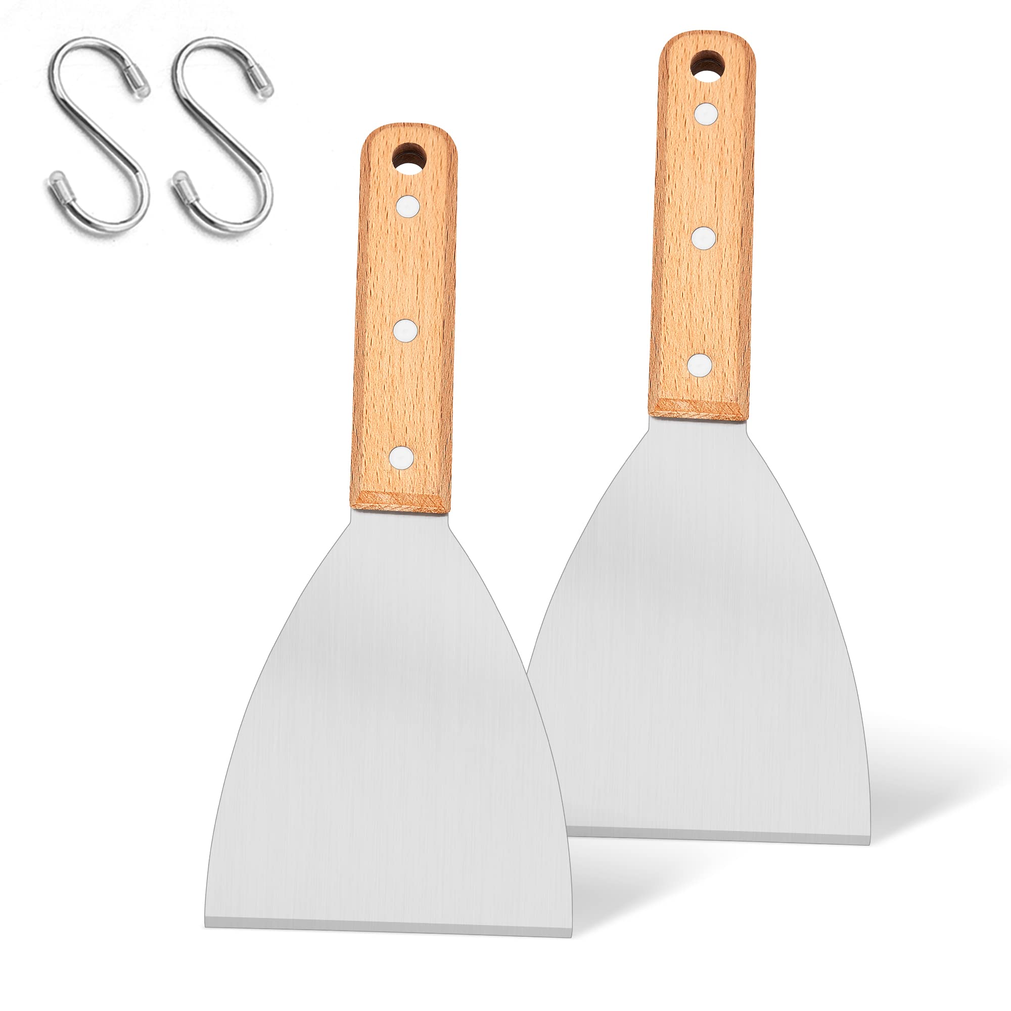 Griglia Per Camino A Legna Griglie Per Barbecue Griglia In Acciaio Inox Europeo Con Larghezza Impostabile Da 50-60x30cm Griglie Inox Per Interni Griglia Con Manici In Legno - 5