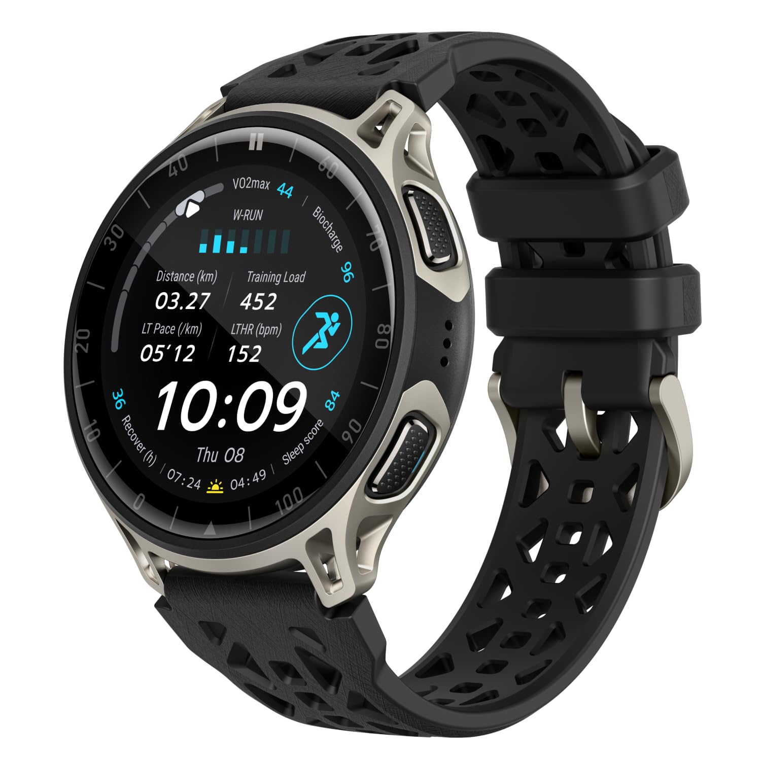 Amazfit Cheetah 2 Pro 48mm Reloj Inteligente GPS Running, Pantalla AMOLED 1,32", Cristal de Zafiro, Caja de Titanio, 32 GB Almacenamiento, hasta 20 dÃas baterÃa, NFC, Linterna, para Android y iPhone