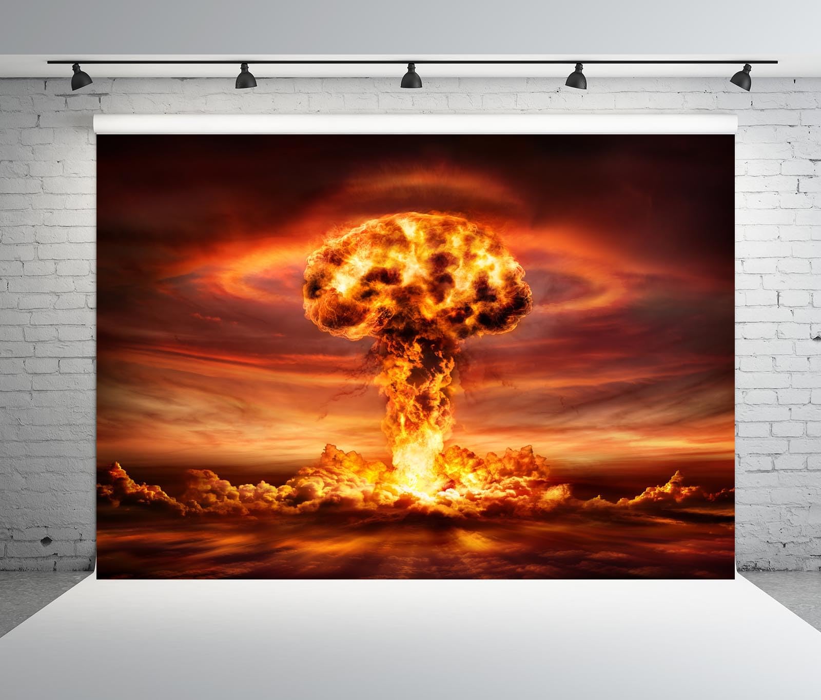 Amazon.com: Loccor 15x10ft Fabric Explosion Nuclear Bomb Backdrop