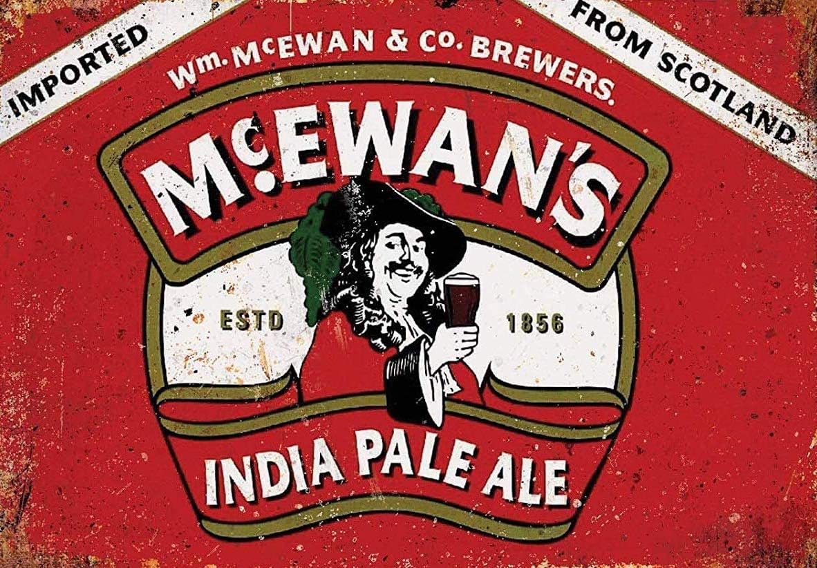 Bonoff Tinsignc238 Mcewans Vintage Scottish Beer Vintage Tin Sign Metal Decor Metal Sign Wall Metal Tin Sign Metal Sign 8X12 Inches