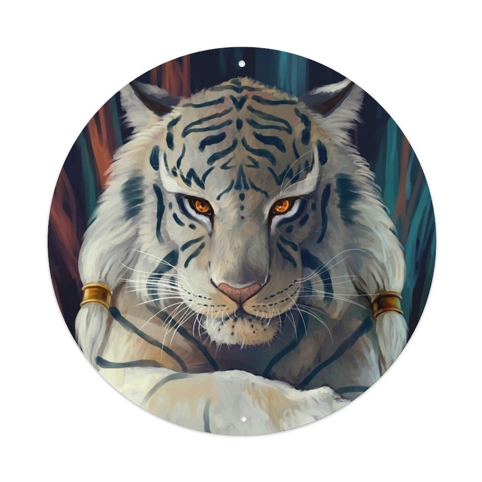 Bengal Tiger Forest Magic Wildlife Poster Metal Tin Sign
