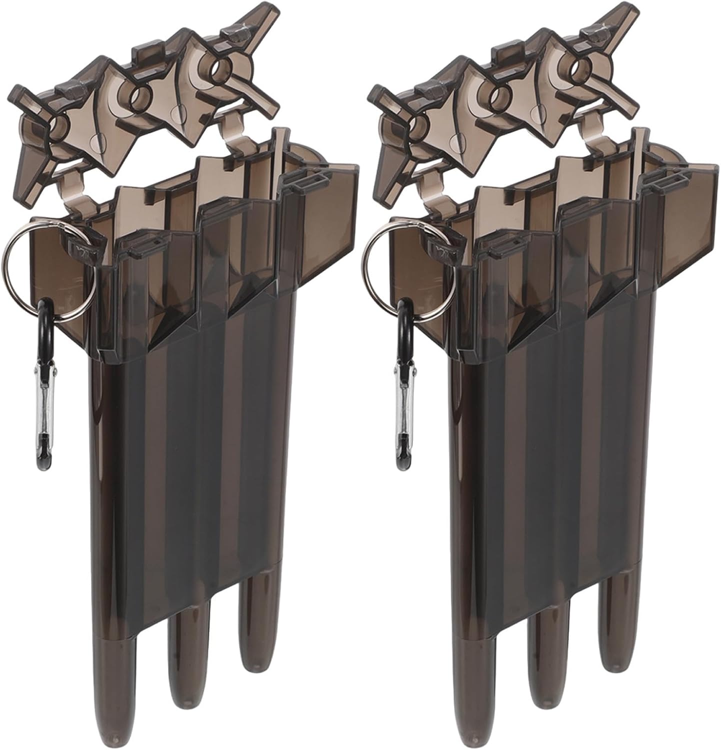 2pcs Portable Dart Wallet with Plastic Case Adjustable 3-slot Dart Carrying Organizer with Integrated Lock Clasp Secure Storage for Home and Parties