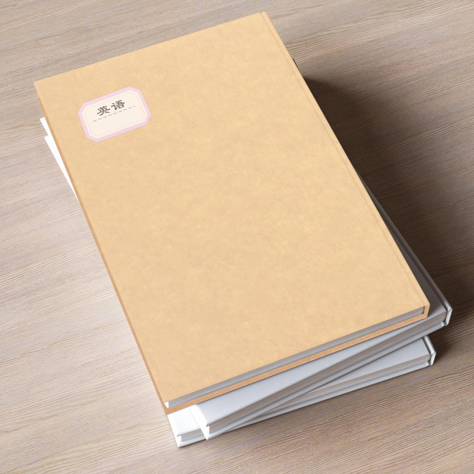 Amosfun Set de 30 Hojas de Papel Kraft Autoadhesivo para Forrar Libros y Cuadernos, Cubiertas Protectoras Superficie para Escribir, Tamaños Grande, Mediano y Pequeño