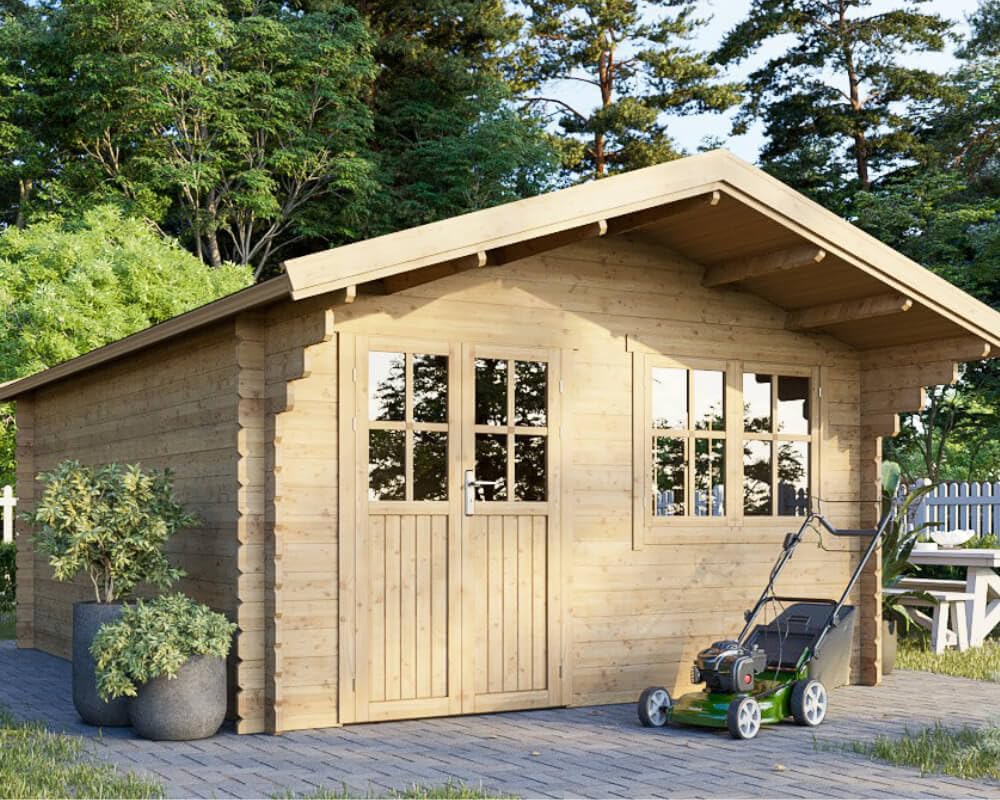 McGaRDEN Gartenhaus Holzhaus Gartenlaube Blockhaus 4x5m 35mm