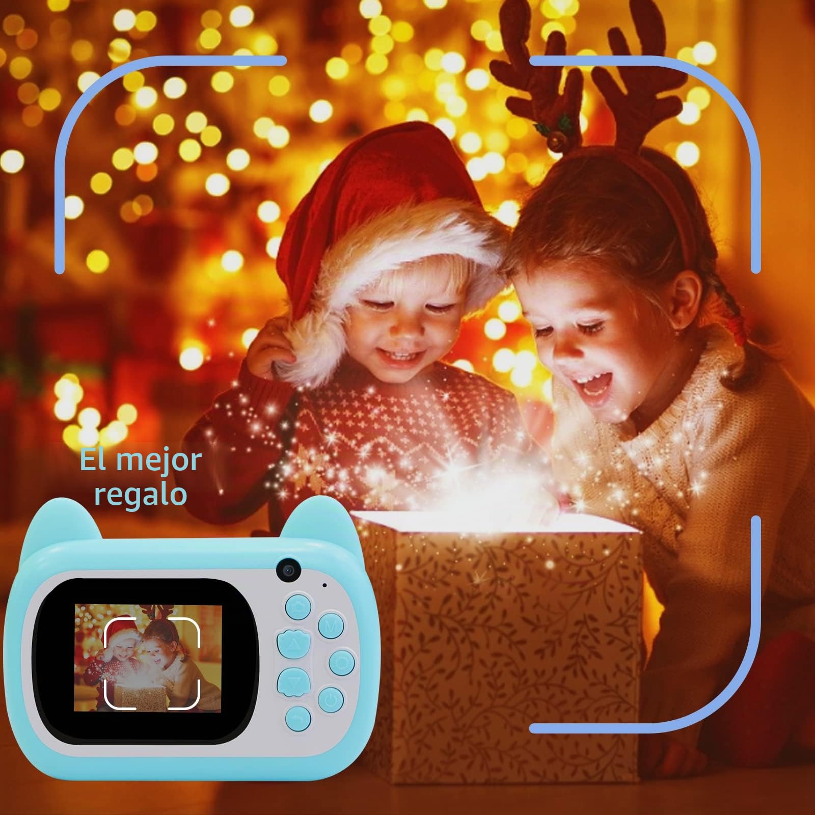 TOYOGO Cámara de Fotos instantánea Digital, Pantalla LCD de 6,1 cm, para niños con Zoom de 6X, Lente Doble de 24 megapíxeles y grabadora de vídeo 1080 P, para niños (Verde)