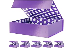 GREEN BEAN Large Purple Gift Boxes with Lids