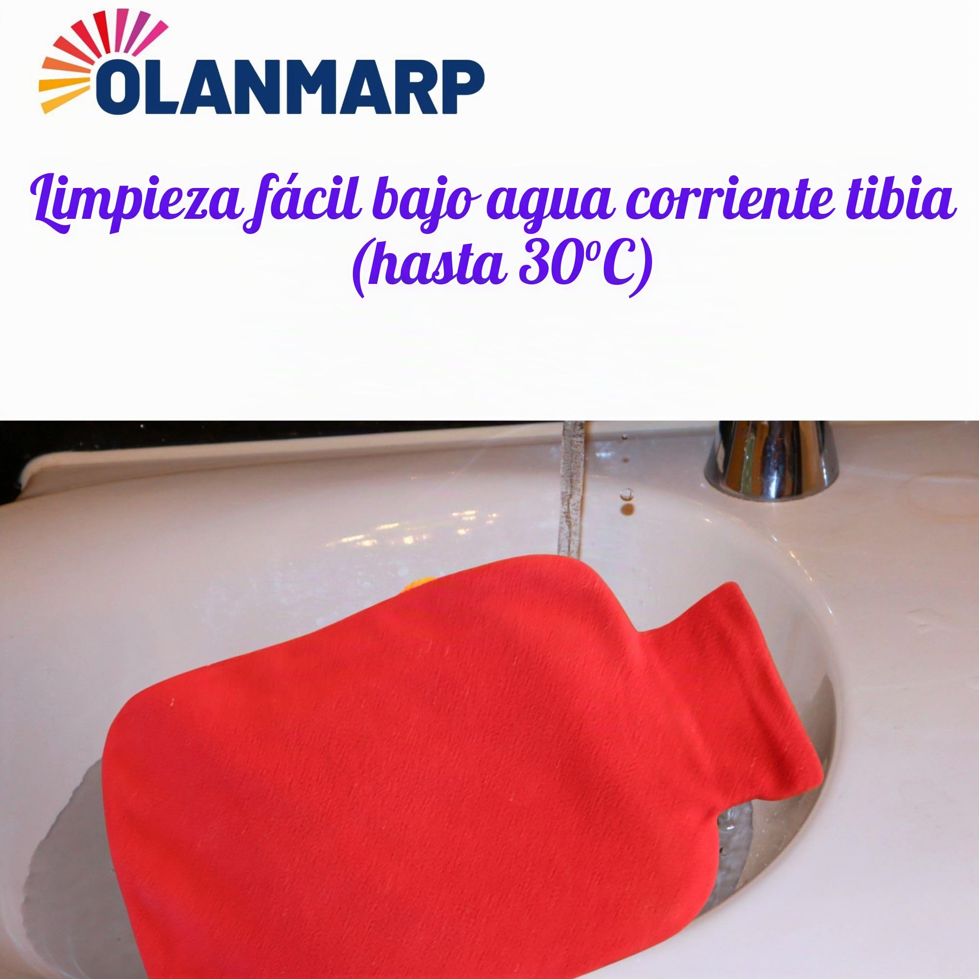 Bolsa de agua caliente de gel para microondas, calor fiable y agradable al tacto, botella de gel (rojo)