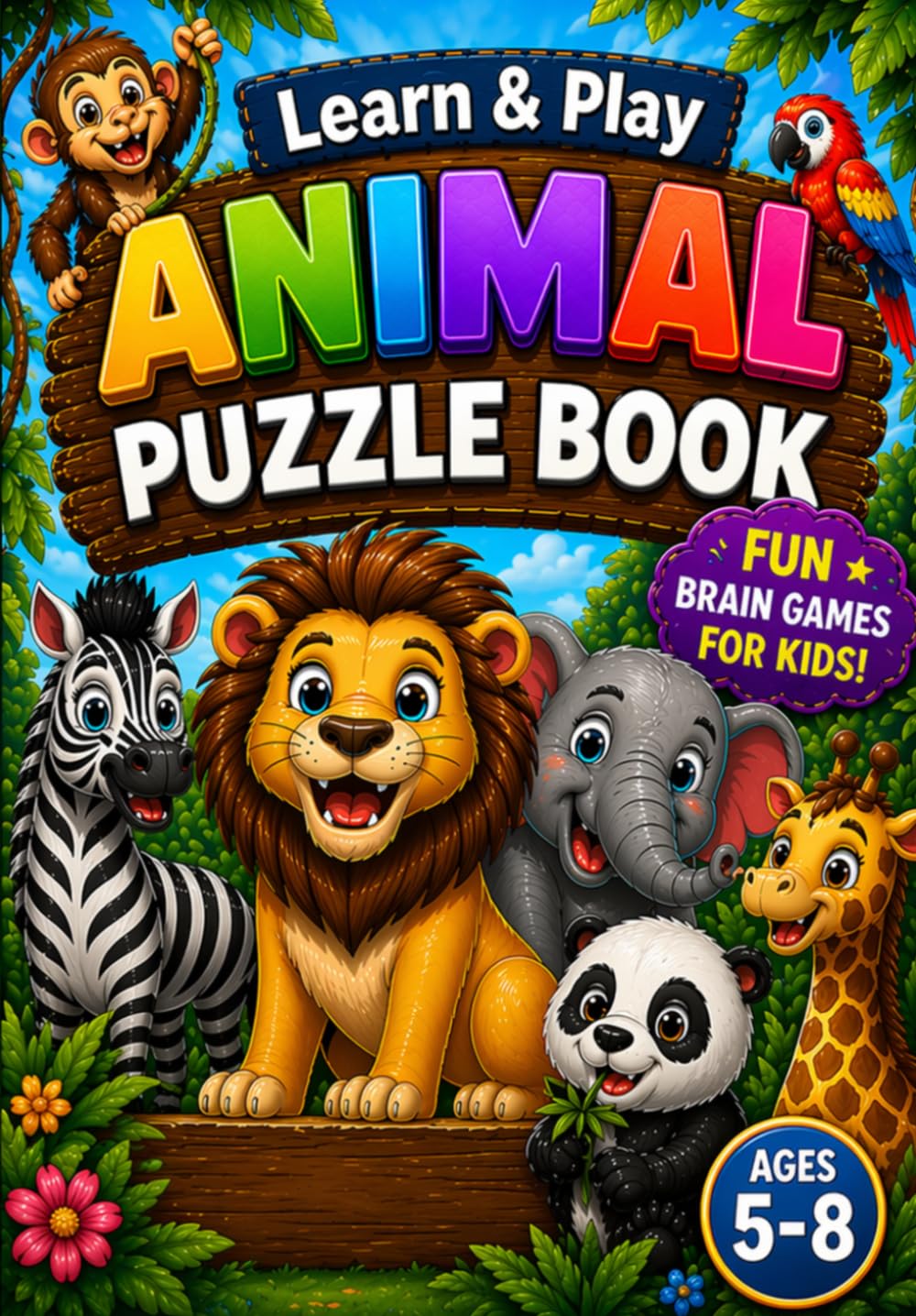 Learn & Play Animal Puzzle Book