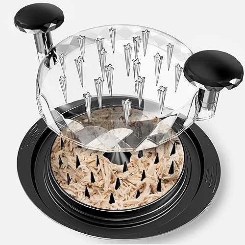 Trituradora de pollo, trituradora de pollo grande de 11 pulgadas, máquina para picar carne, sin BPA, fuerte antideslizante, apta para lavavajillas,