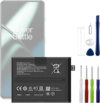 BLP975 3.8V 2500mAh Battery, Compatible with OnePlus 11 PHB110, CPH2449, CPH2447, with a Battery Installation Tool