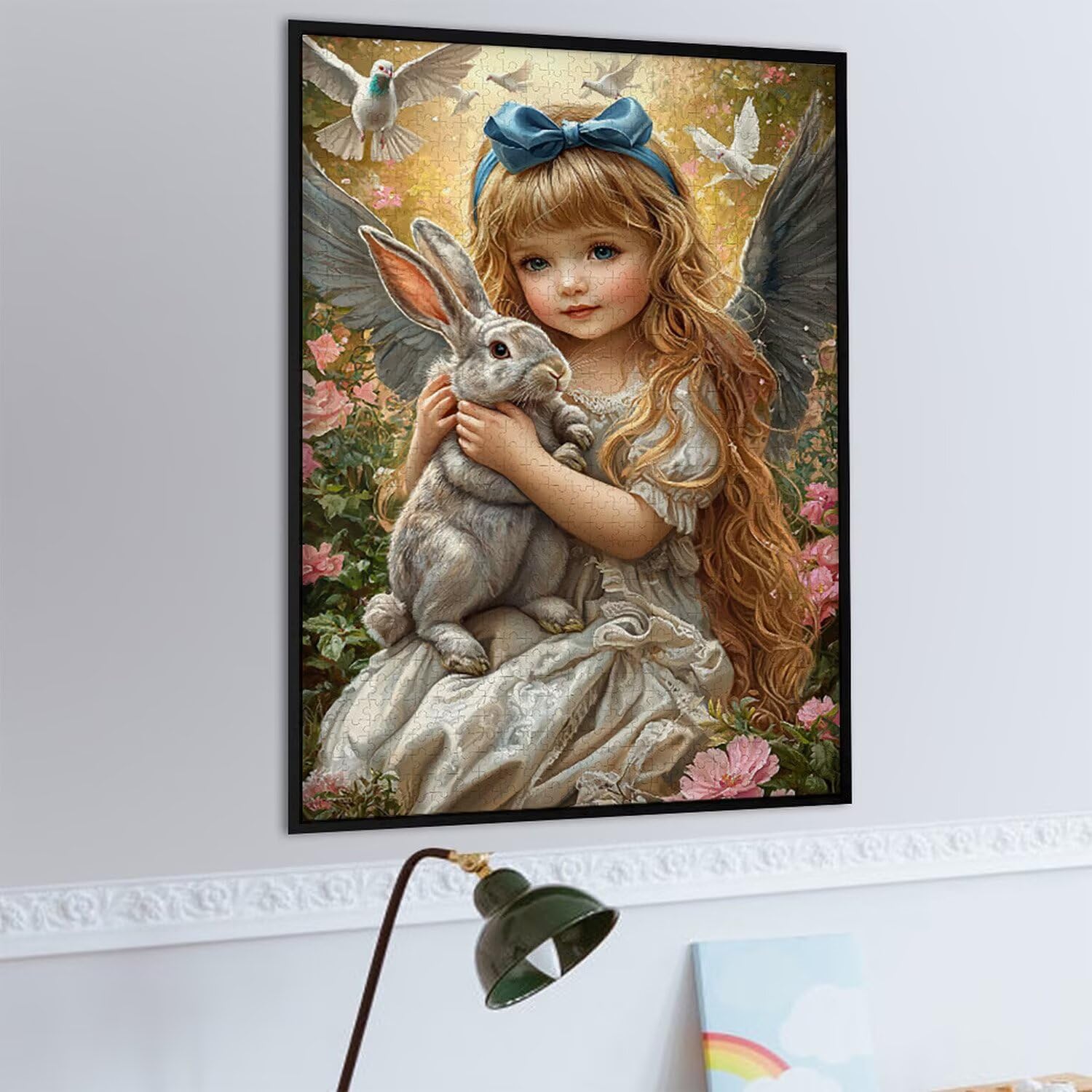 Puzzle 3000 elementów, puzzle dla dorosłych, wyzwanie puzzle, puzzle dla całej rodziny, napis na plecach, prezenty dla mężczyzn kobiet, motyw: (królik dziewczyny) z-652