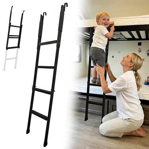 52"-64" Height Adjustable Bunk Bed Ladder, Foldable RV Bunk Ladder