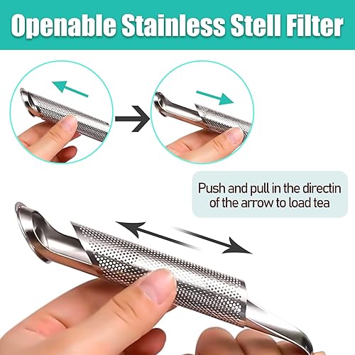 Miniatura 2 de 3 infusor de té y 1 cepillo, difusores de té para té suelto, infusor de té para hojas de té sueltas, café, especias, condimentos, infusor de té con