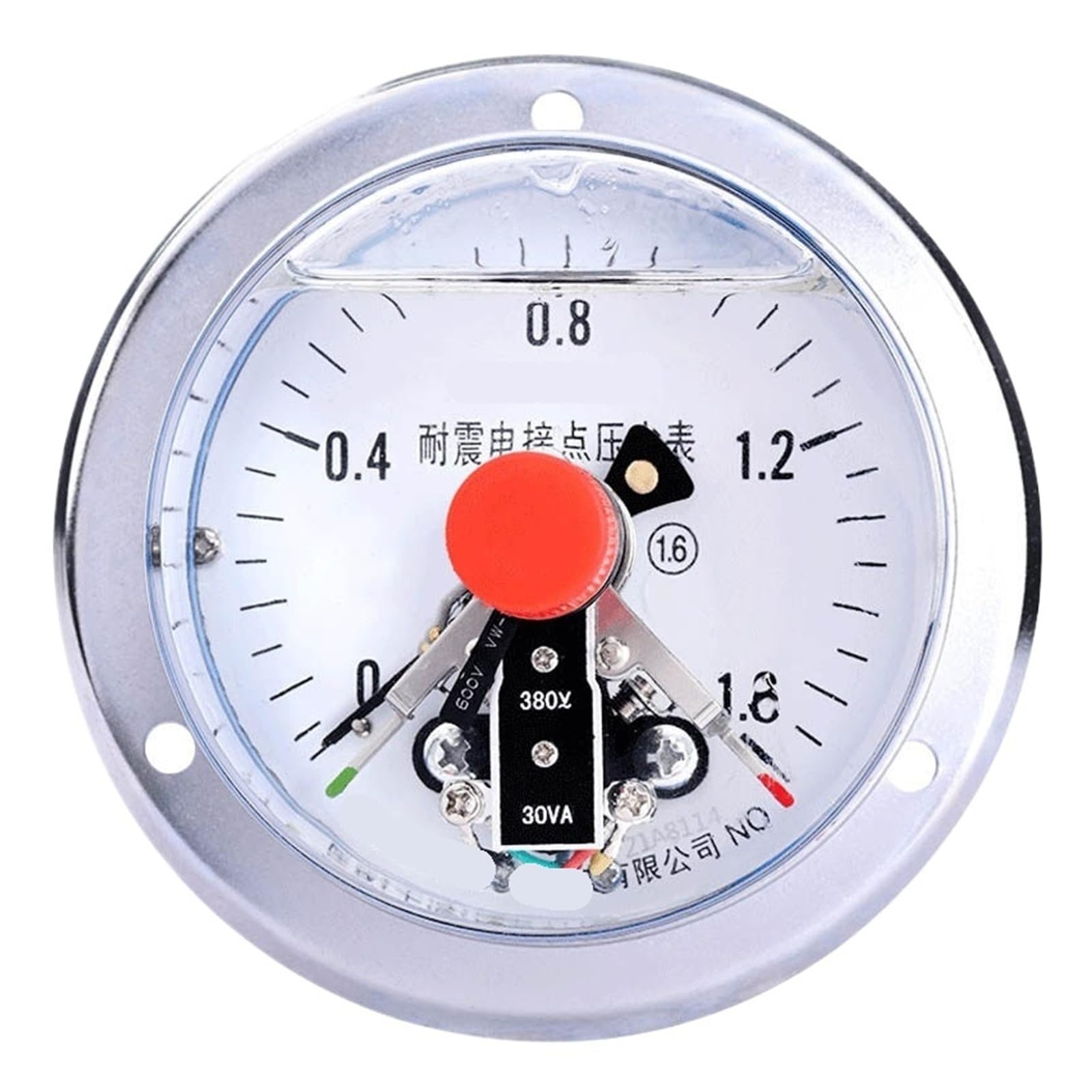 Manómetro de contacto eléctrico con resistencia a golpes axiales YTNXC-100ZT para alta presión 2