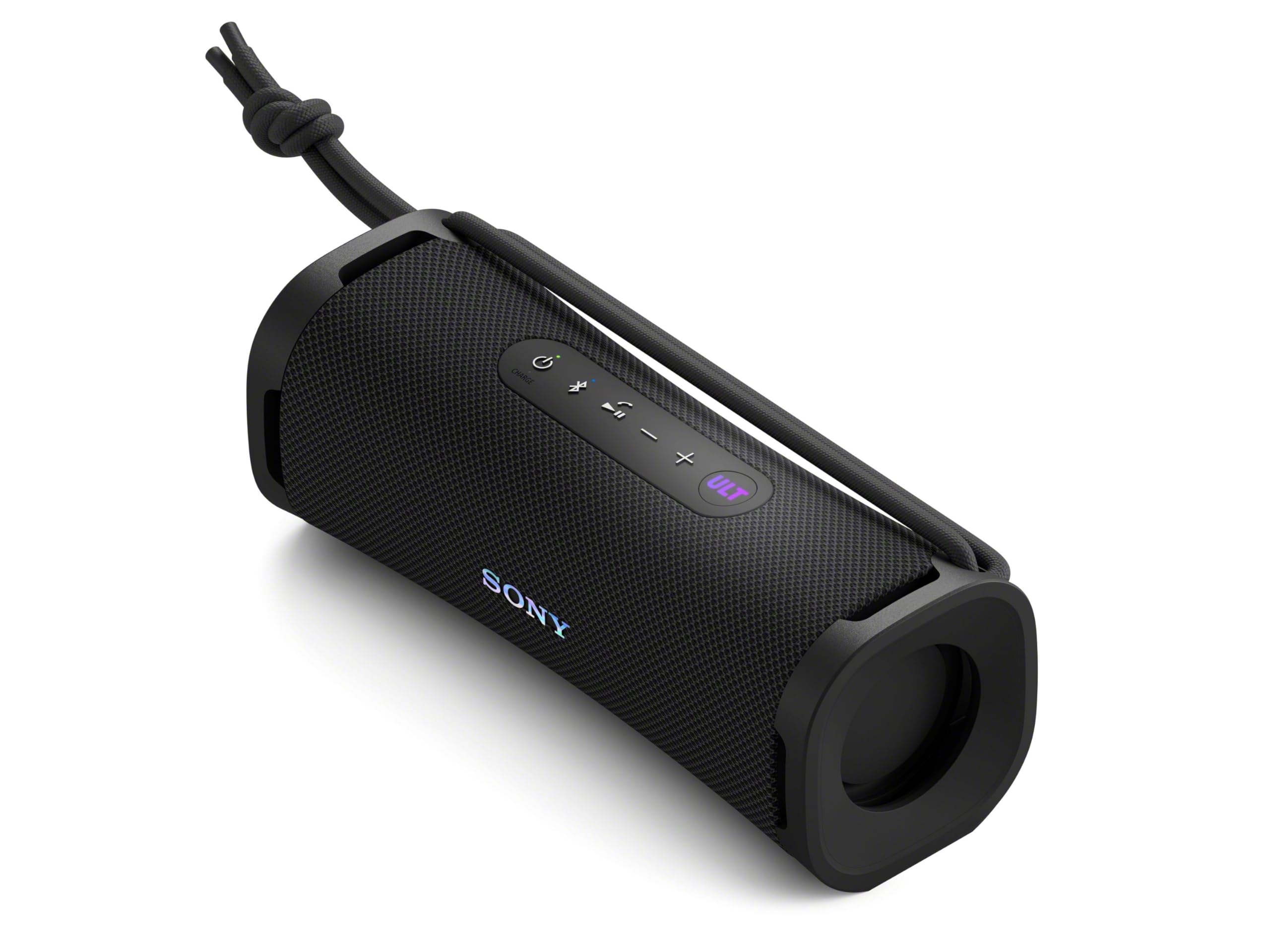 Sony ULT Field 1 - Kabelloser tragbarer Bluetooth-Lautsprecher mit ULT Power Sound, kraftvollem Bass, IP67, wasserdicht, staubdicht, stoßfest, 12h Akku, klare Gesprächsqualität, Outdoor- Schwarz