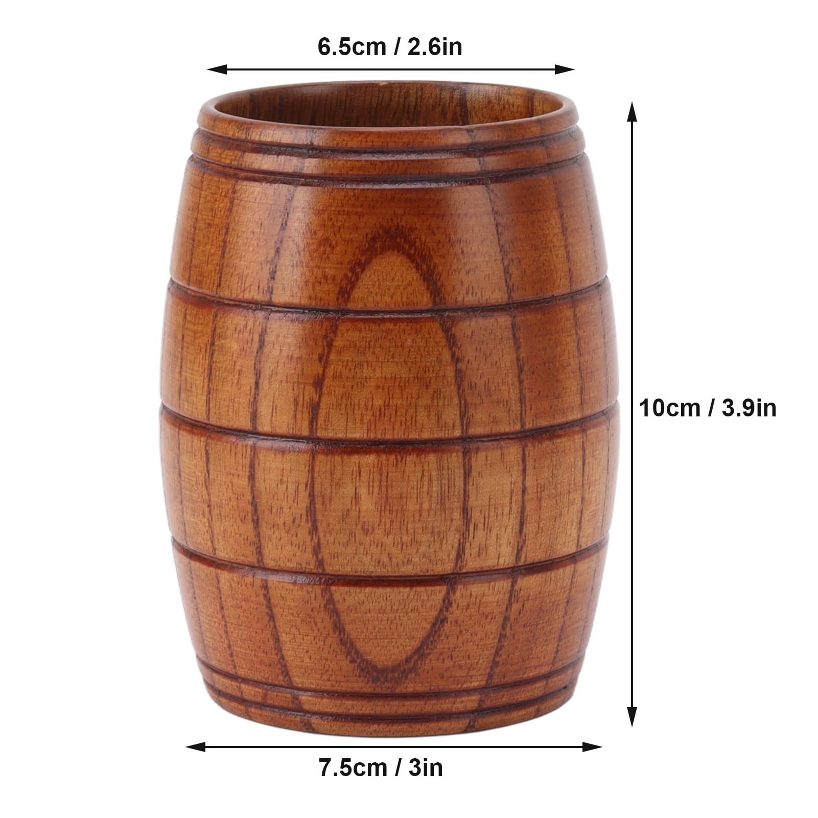 Set 10 Tazze In Legno Di Giuggiola – Tazze Da Tè, Caffè E Vino In Legno Massello Naturale, Capacità 170 Ml, Resistenti Al Calore