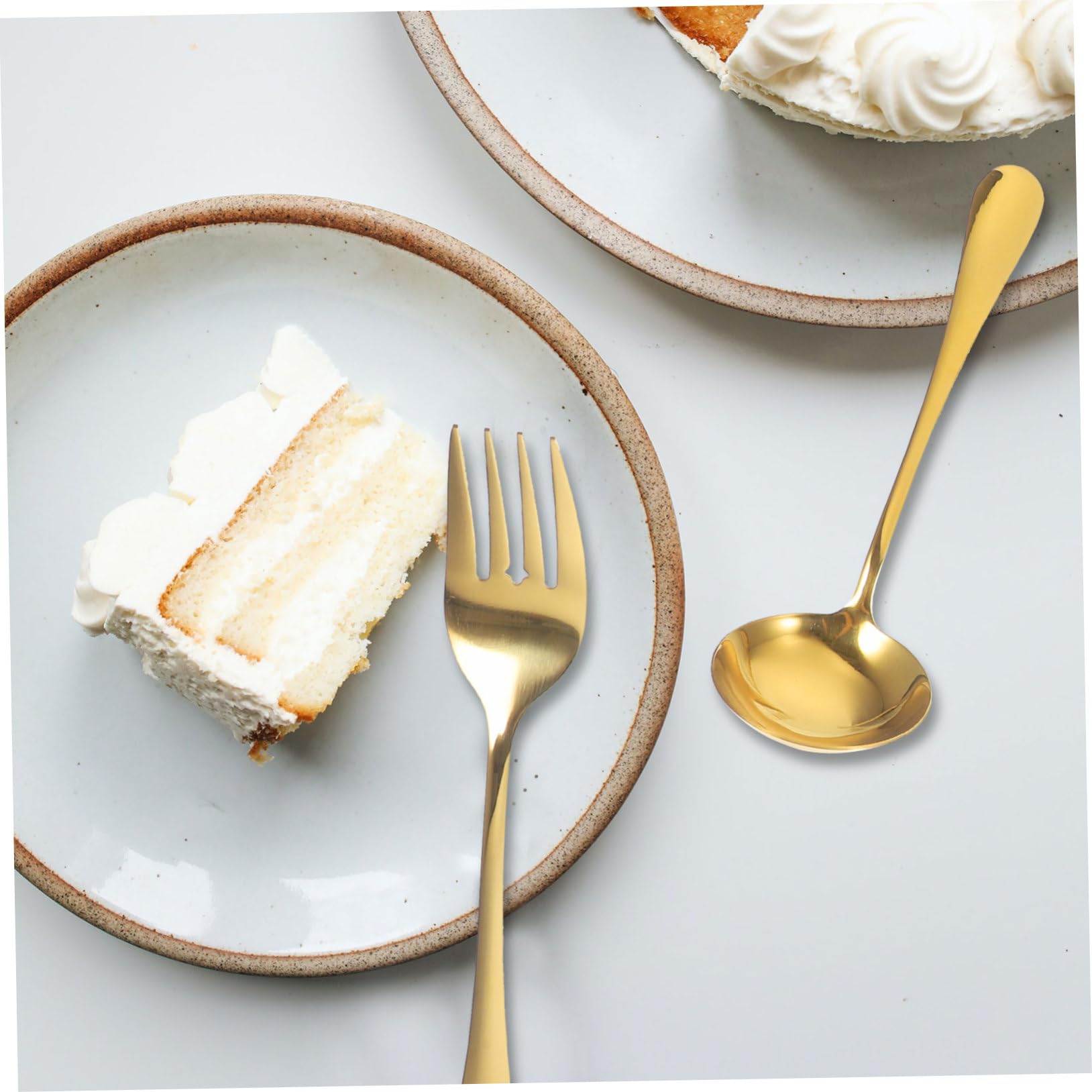 DECHOUS Utensili da Portata per Dolci Cucchiaio e Forchetta in Acciaio Inossidabile Spatole da Torta per Feste Utensili da Portata per Buffet