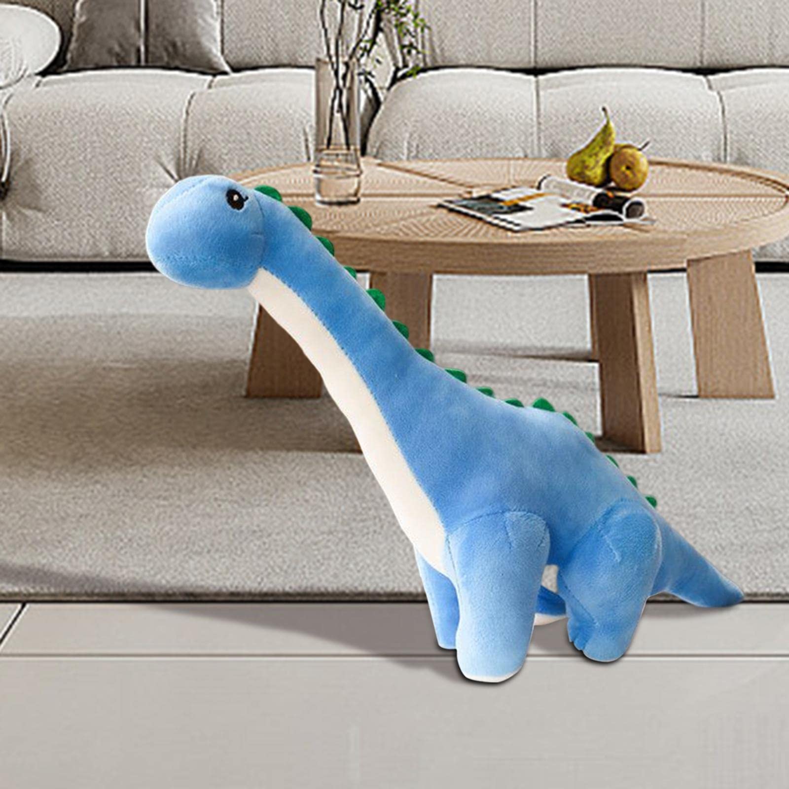 Simpatico Peluche a Forma di Dinosauro, Giocattolo Imbottito, Bambola di Peluche, Cuscino per Dormire per Soggiorno, Casa, Camera da Letto, Blu 60 cm