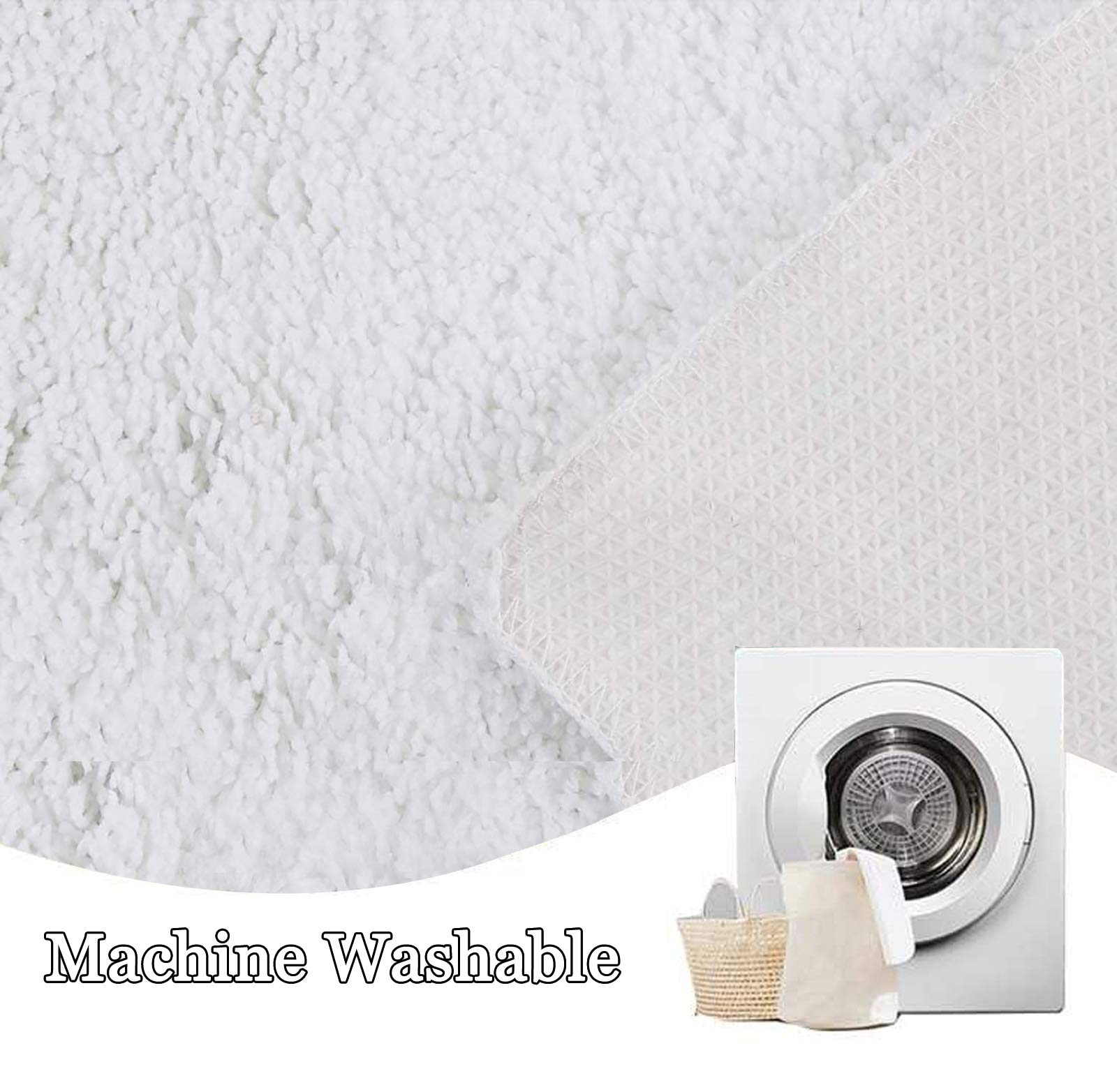 Curvado Alfombrilla de Ducha Antideslizante, Quadrant Alfombrilla de Ducha para Esquina Lavable a Máquina, Alfombra Baño Esquina, Microfibra Suave, para Inodoro, 45x100cm