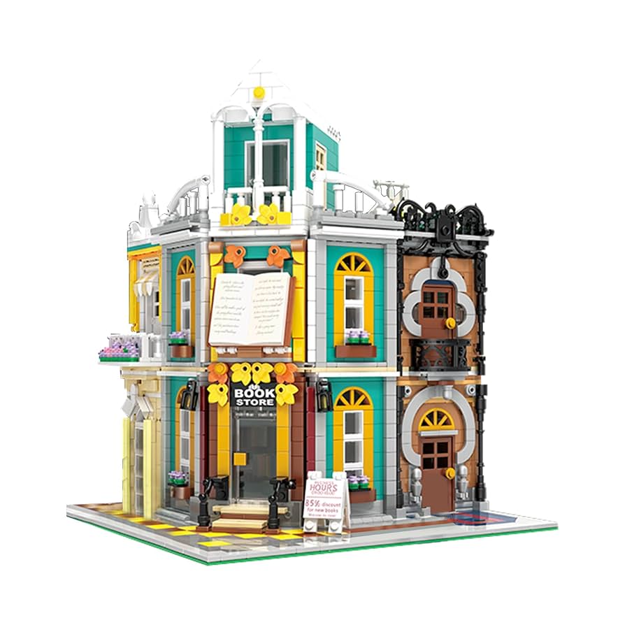 Amazon.co.jp: LULUFUN ブロック 本屋 おもちゃ 立体パズル ミニ