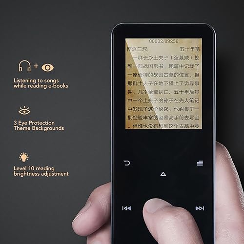 Miniatura 4 de Reproductor MP3 Z6 con Bluetooth 5.0, 96GB, radio FM, grabadora de voz, reproductor de música portátil, cuerpo de metal, sonido de alta fidelidad