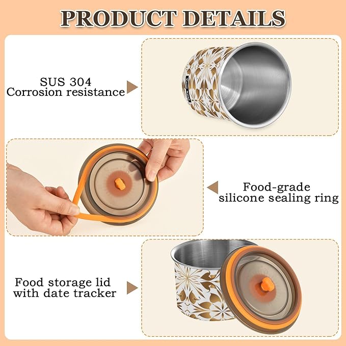 ALAZA Recipiente Airtight Almacenamiento Comida 500ml Acero Inoxidable miniatura 6