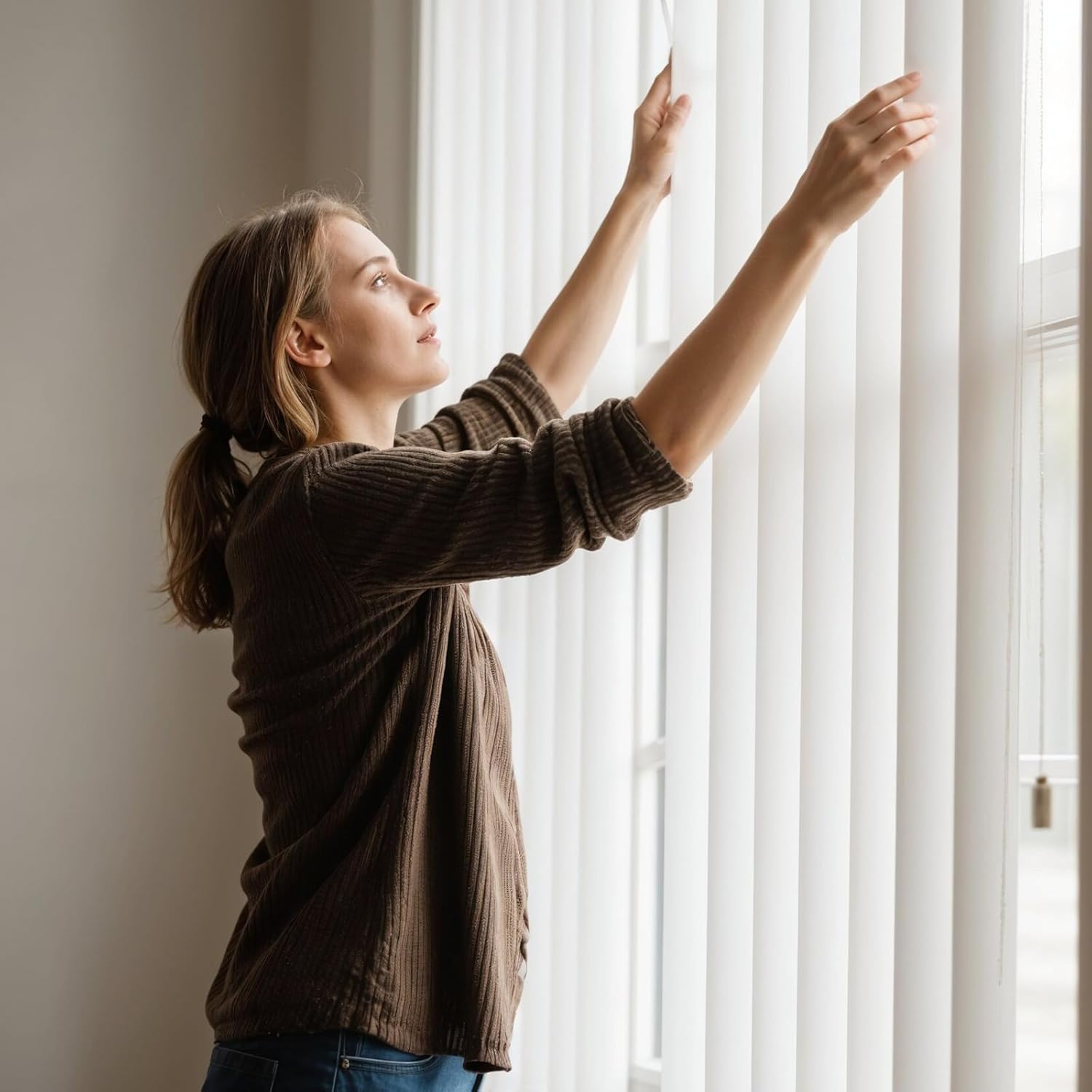5 Pack 82.5" x 3.5" PVC Vertical Blind Replacement Slats, Blind Replacement Slats for Sliding Glass Doors, Window, Curved Smooth