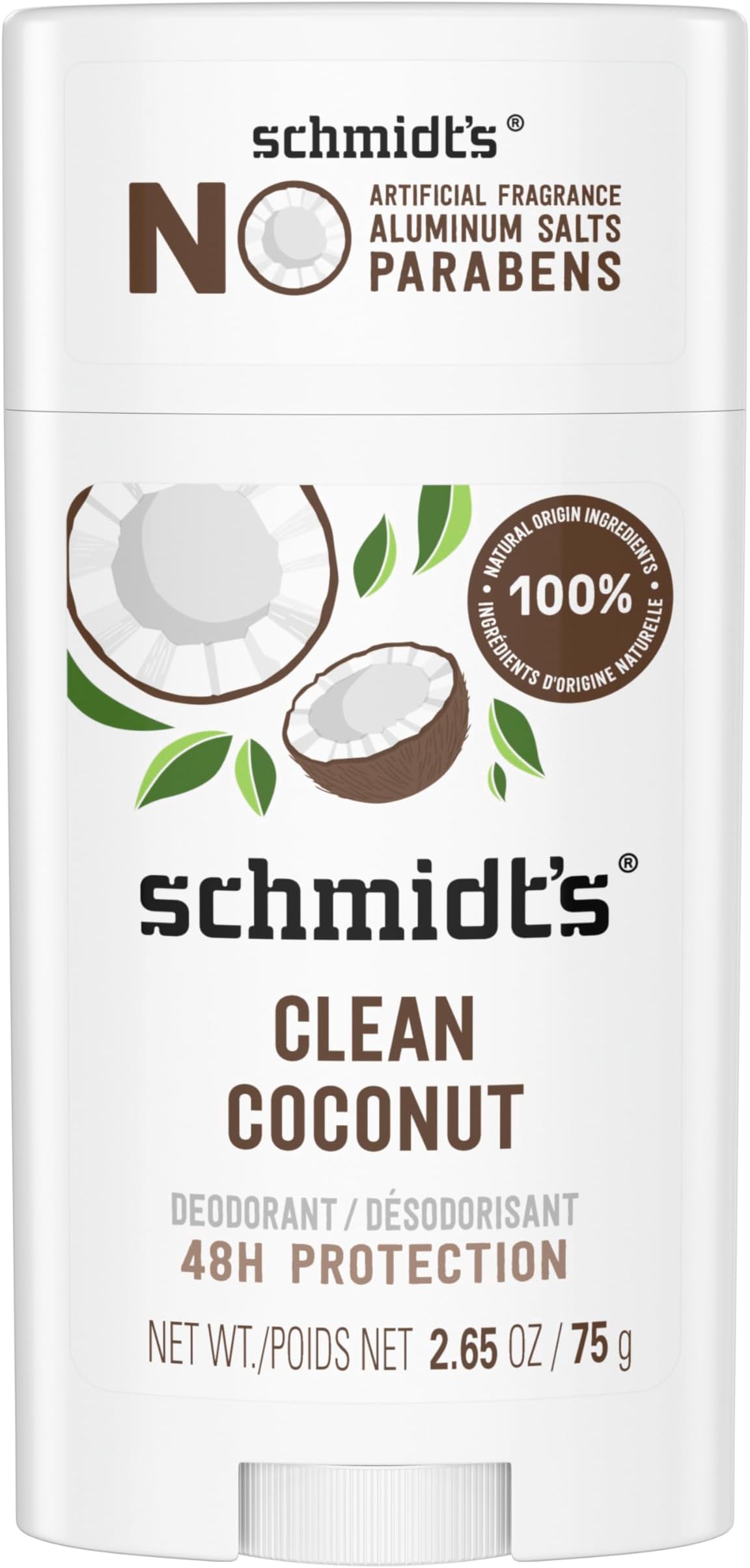 SCHMIDTS DEODORANT Clean Coconut Deodorant, 2.65 OZ