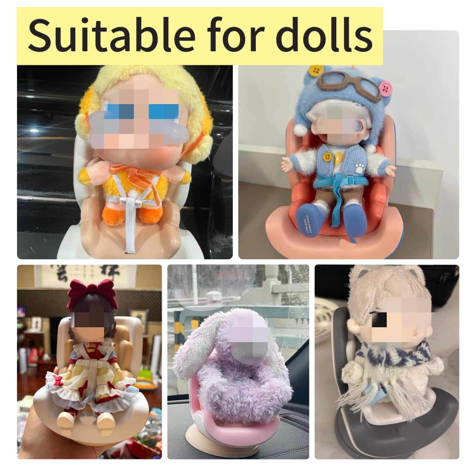 Siège De Voiture Pour Poupée Avec Coussin En Peluche,Siège