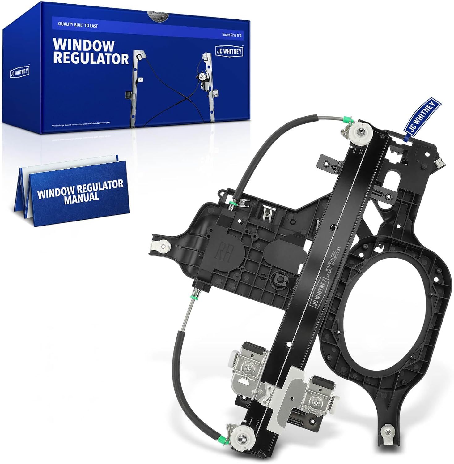 JC Whitney JFBAJCWWR00351 Rear Right Power Window Regulator - Compatible with Ford Expedition 2007-2017, Lincoln Navigator 2007-2017