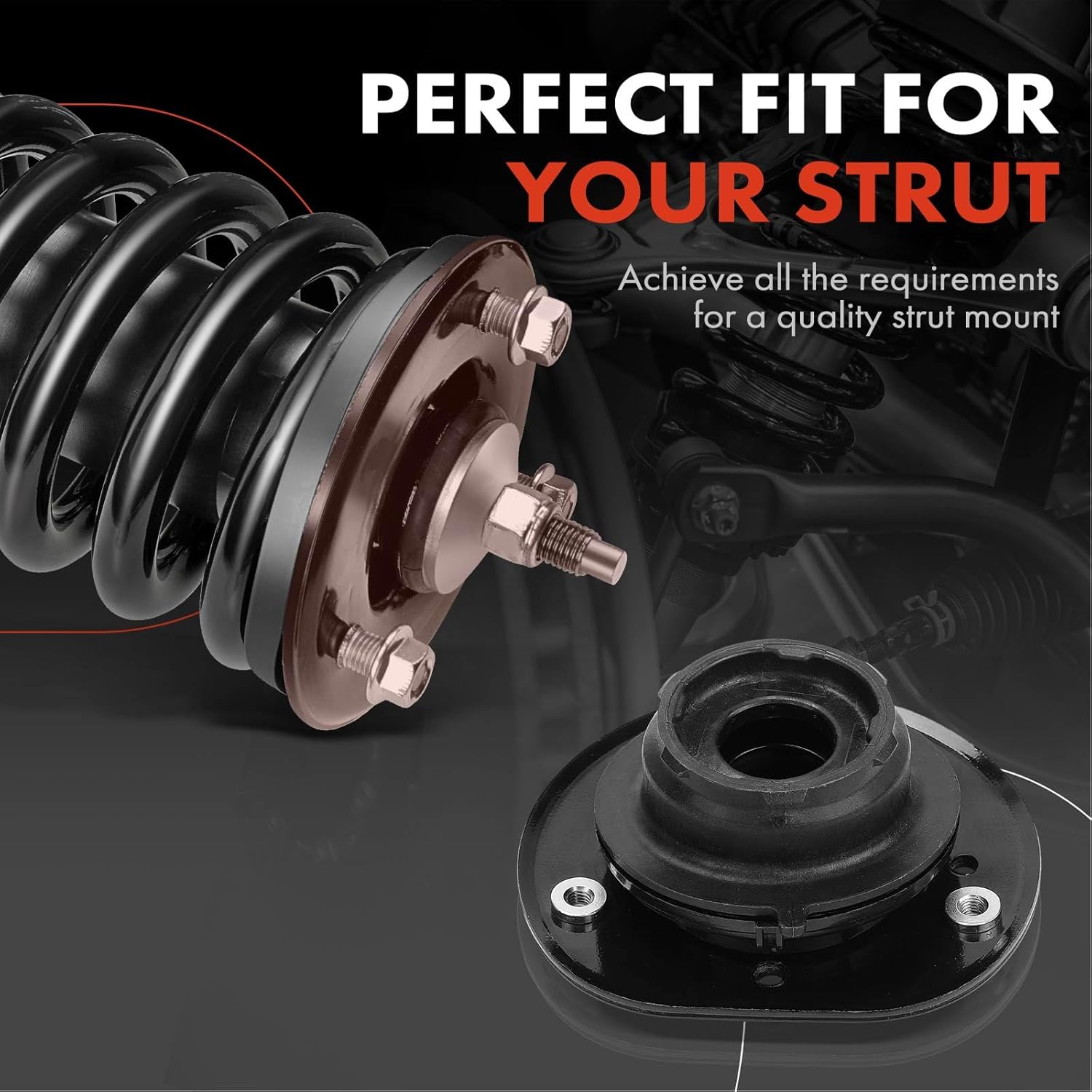 A-Premium Front Suspension Strut Mounts Compatible with Ford Edge 2015-2021 & Lincoln MKX 2016-2018, Nautilus 2019-2021, 2-PC Set