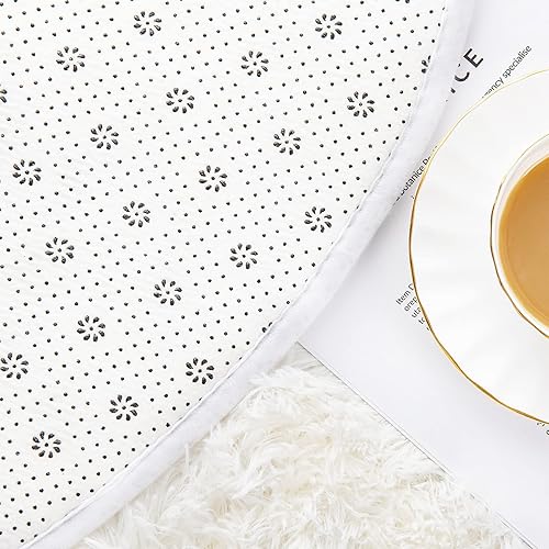 Miniatura 7 de Noahas - Alfombra de terciopelo ultra suave de 1,8 pulgadas para habitación de niños, alfombra moderna para decoración del hogar, Terciopelo, Cremoso