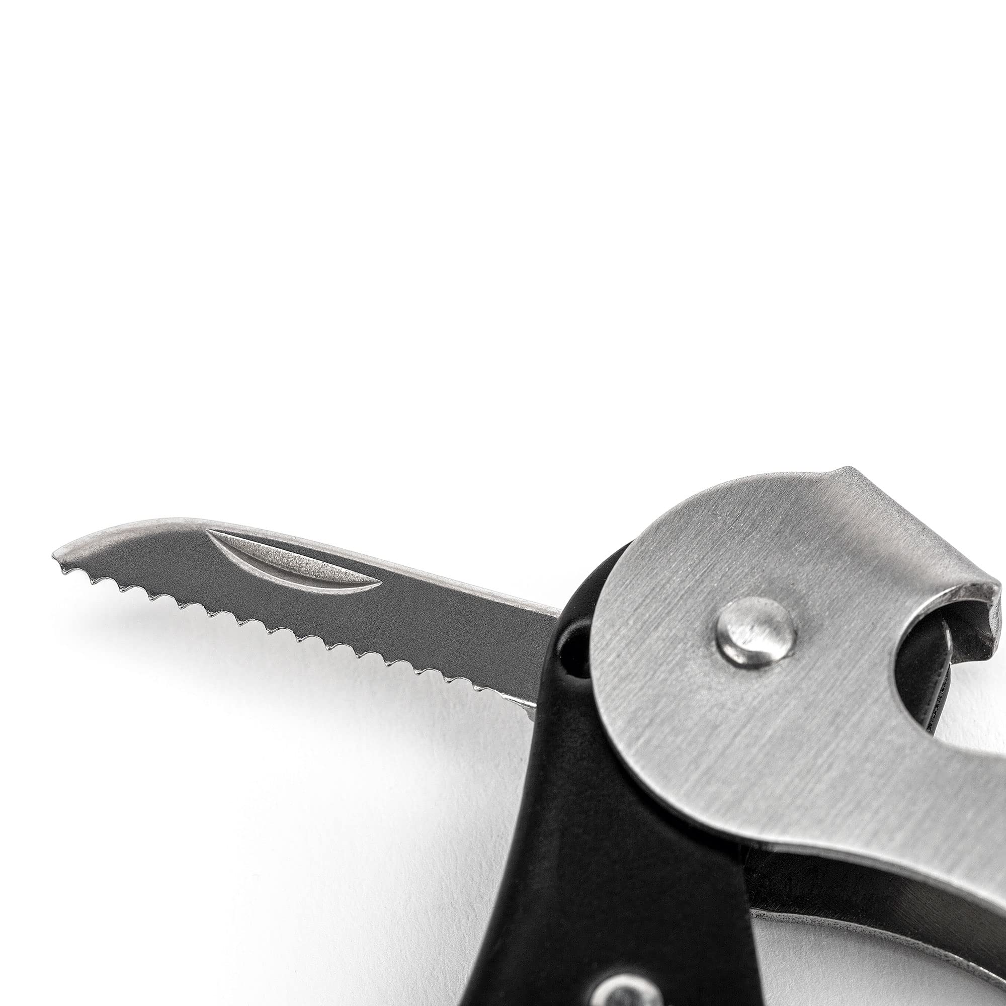 Jata HVIN2202 - Apribottiglie per vino, cavatappi a leva con doppio impulso snodato, include coltello tagliacapsule e apritappi in acciaio inox, ABS