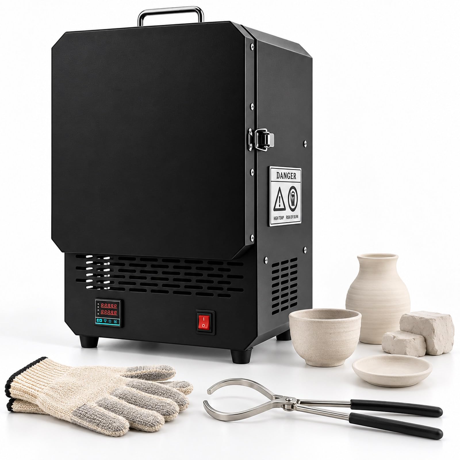 Forno per Ceramica da Tavolo 1500W, Forno Elettrico Programmabile