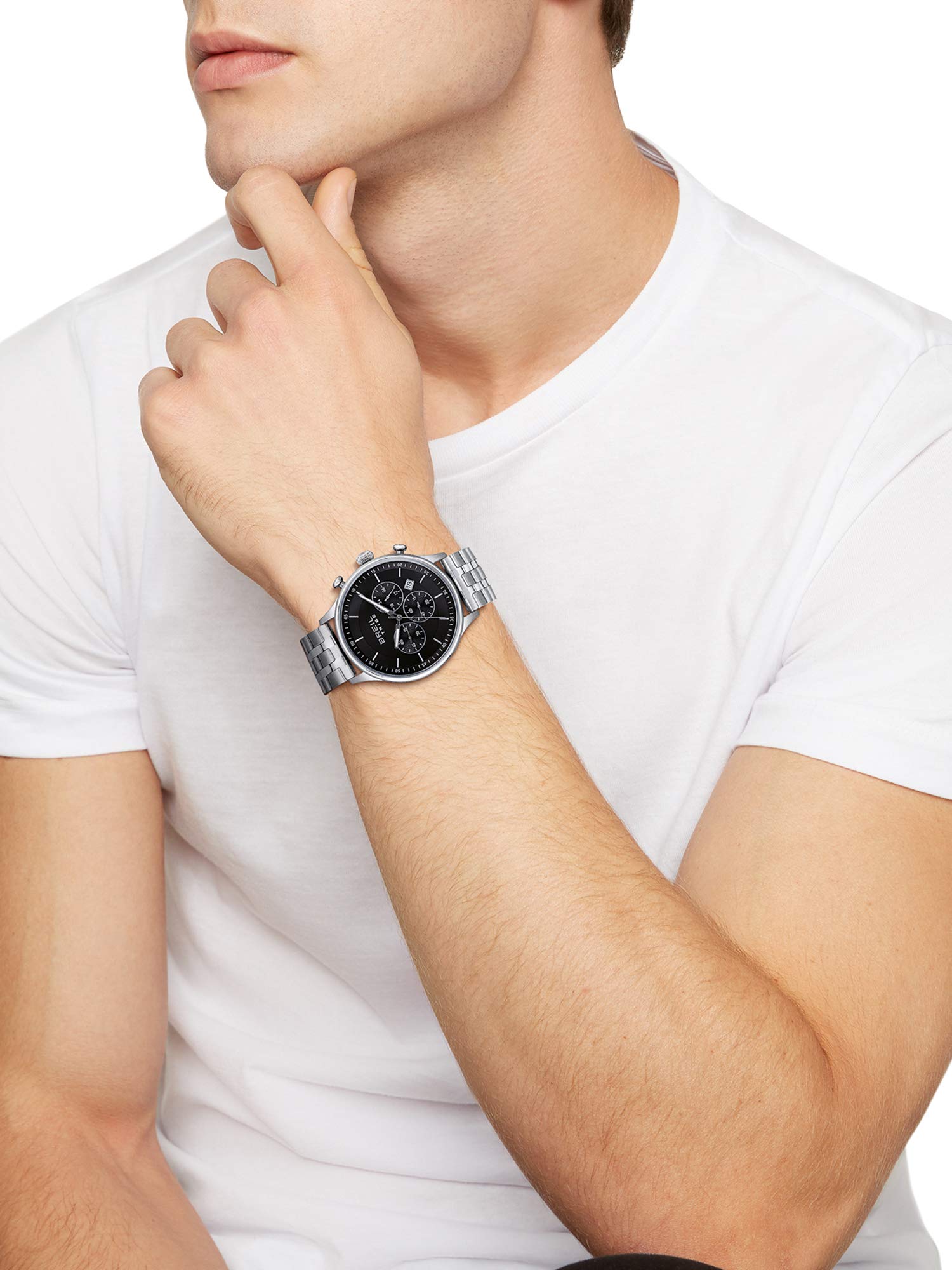 Breil, Collezione Classy, Orologio da Uomo, Cronografo in Acciaio Inox, Movimento PE902 SUNON, Chiusura Déployante con Pulsanti, Cassa da 42 mm, Impermeabile, Lunghezza Regolabile 15,5-21 cm | Collezione CLASSY, Movimento Quarzo Analogico, Resistente all'