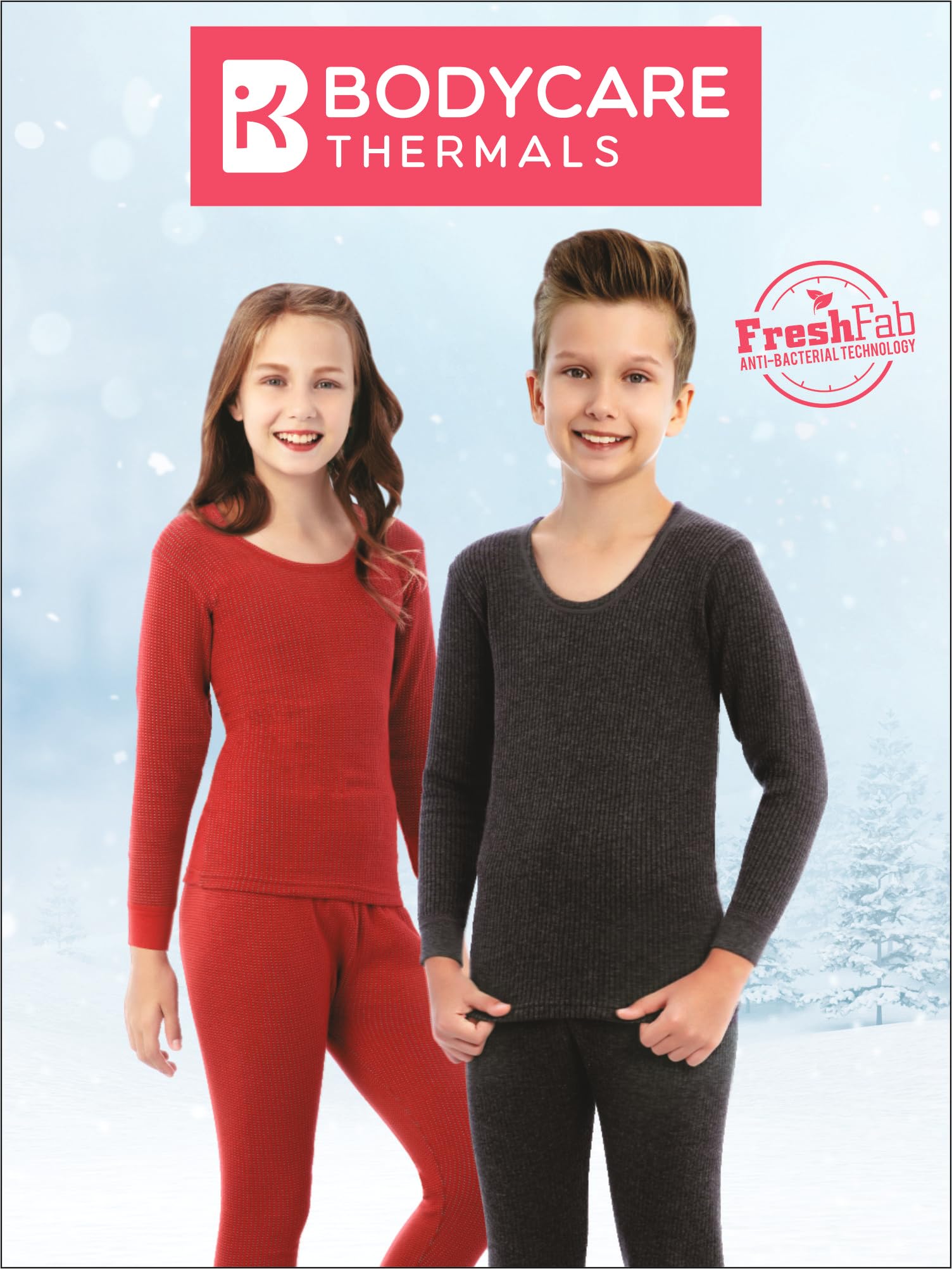 Bodycare Insider Anti-Bacterial Solid Kids Thermal Top & Bottom Set Black - Image 7 thumbnail