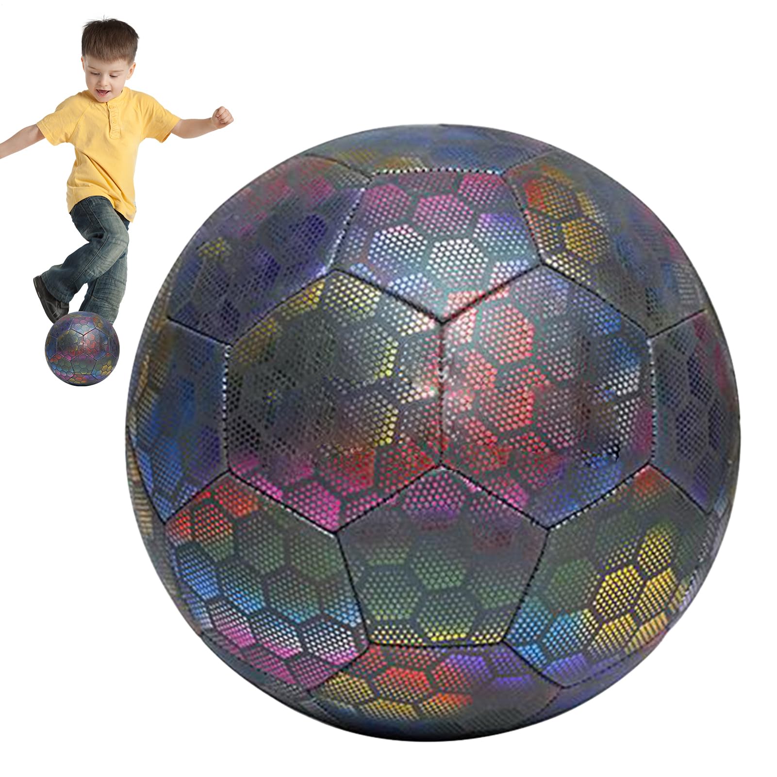 Pallone da calcio illuminato, pallone da calcio luminoso | Giocattolo riflettente per l'allenamento del - Fantastici prodotti sportivi giocattolo, attrezzatura per esercizi di fitness